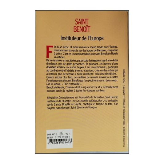 Bénédicte Demeulenaere: Saint Benoît: Instituteur De L'Europe