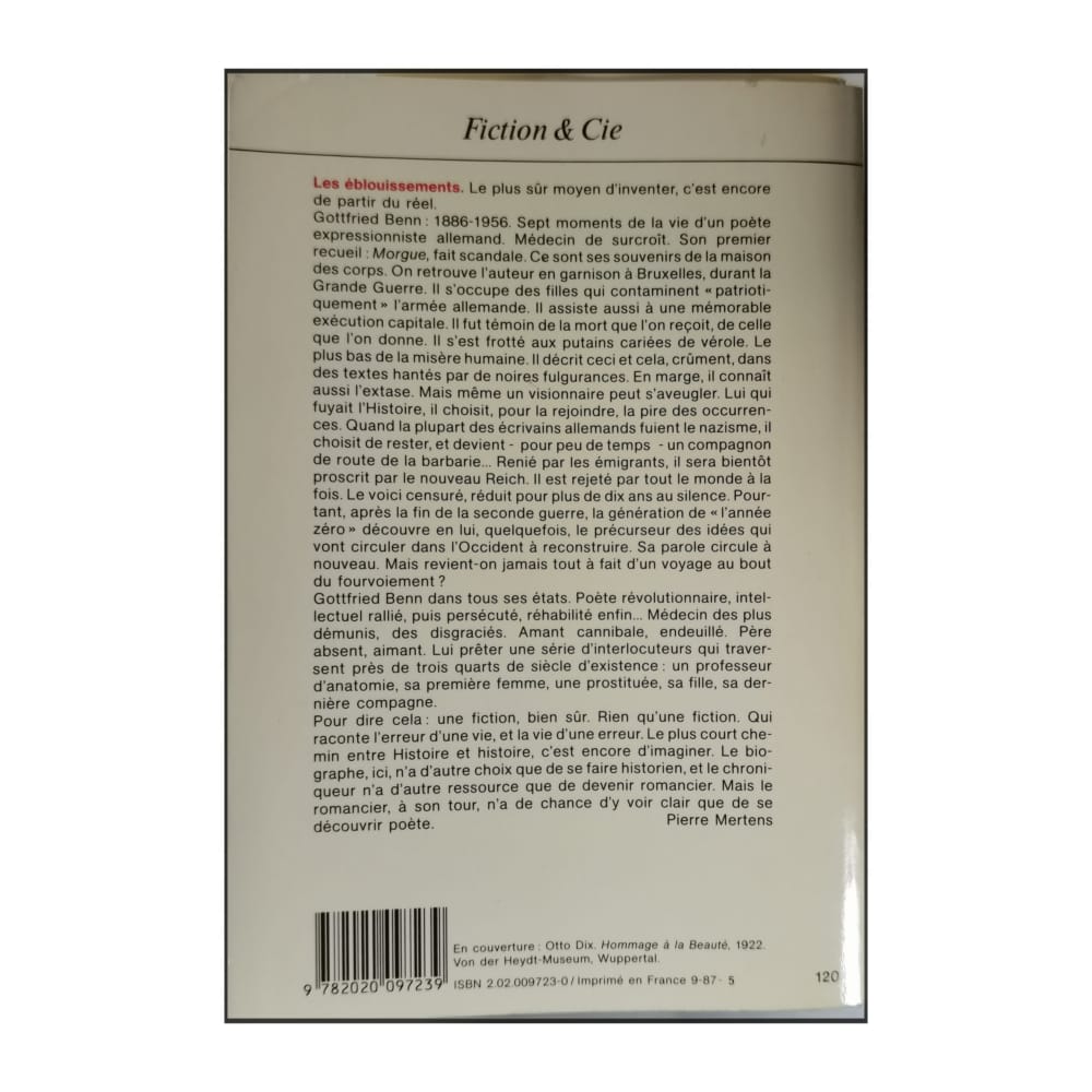 Pierre Mertens: Les Éblouissements