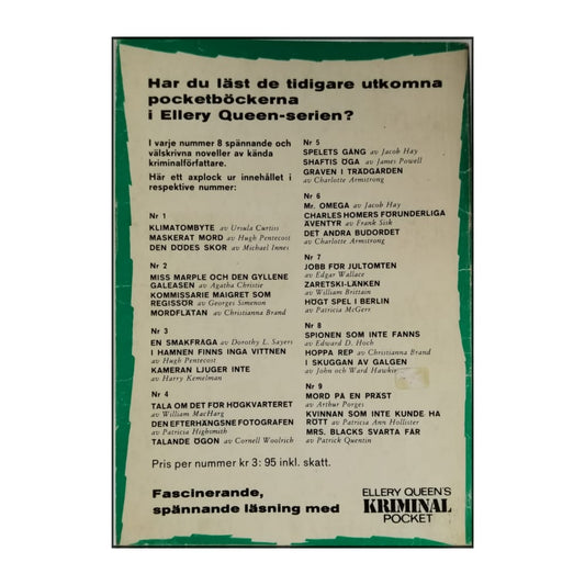 Ellery Queen'S Kriminal Pocket 10