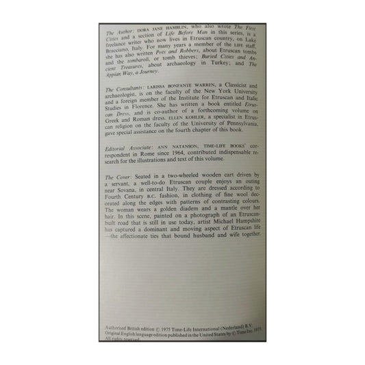 The Emergence Of Man: The Etruscans