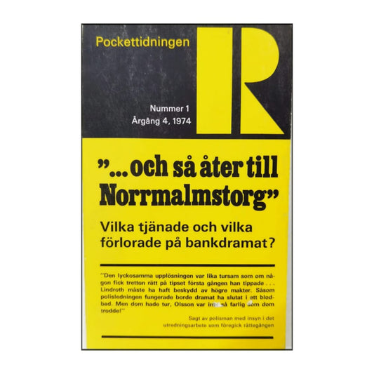 Pockettidningen R 1974 Nr 1 Och Så Åter Till Norrmalmstorg
