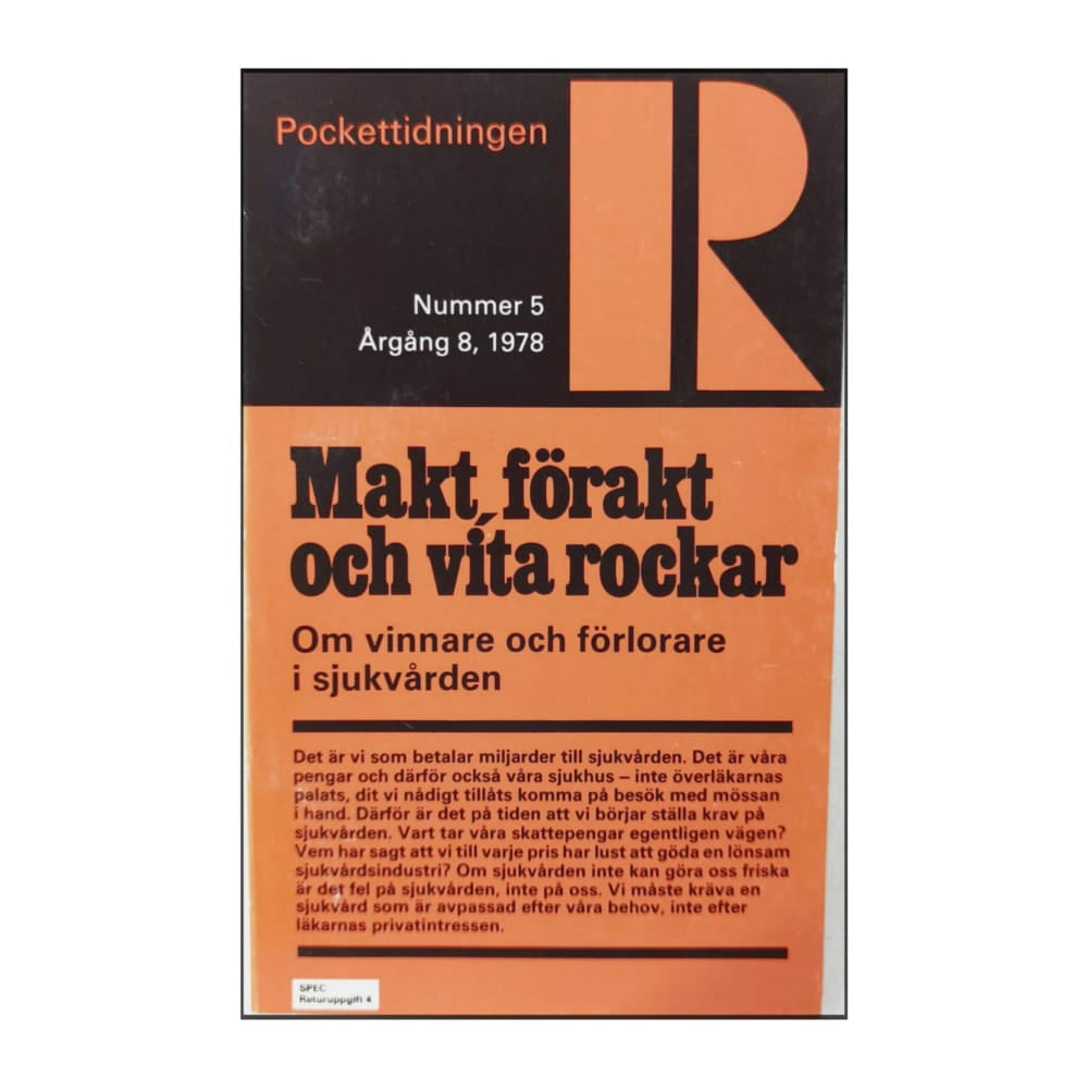 Pockettidningen R 1978 Nr 5 Makt Förakt Och Vita Rockar