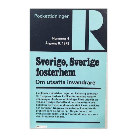 Pockettidningen R 1978 Nr 4 Sverige Sverige Fosterhem