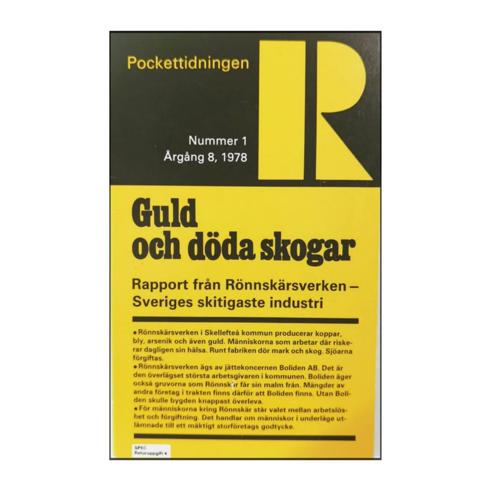 Pockettidningen R 1978 Nr 1 Guld Och Döda Skogar