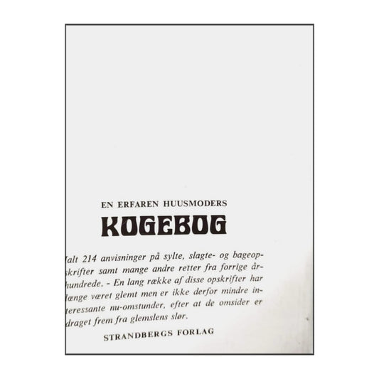 En Erfaren Husmoders Kogebog