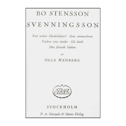 Olle Hedberg: Bo Stensson Svenningsson