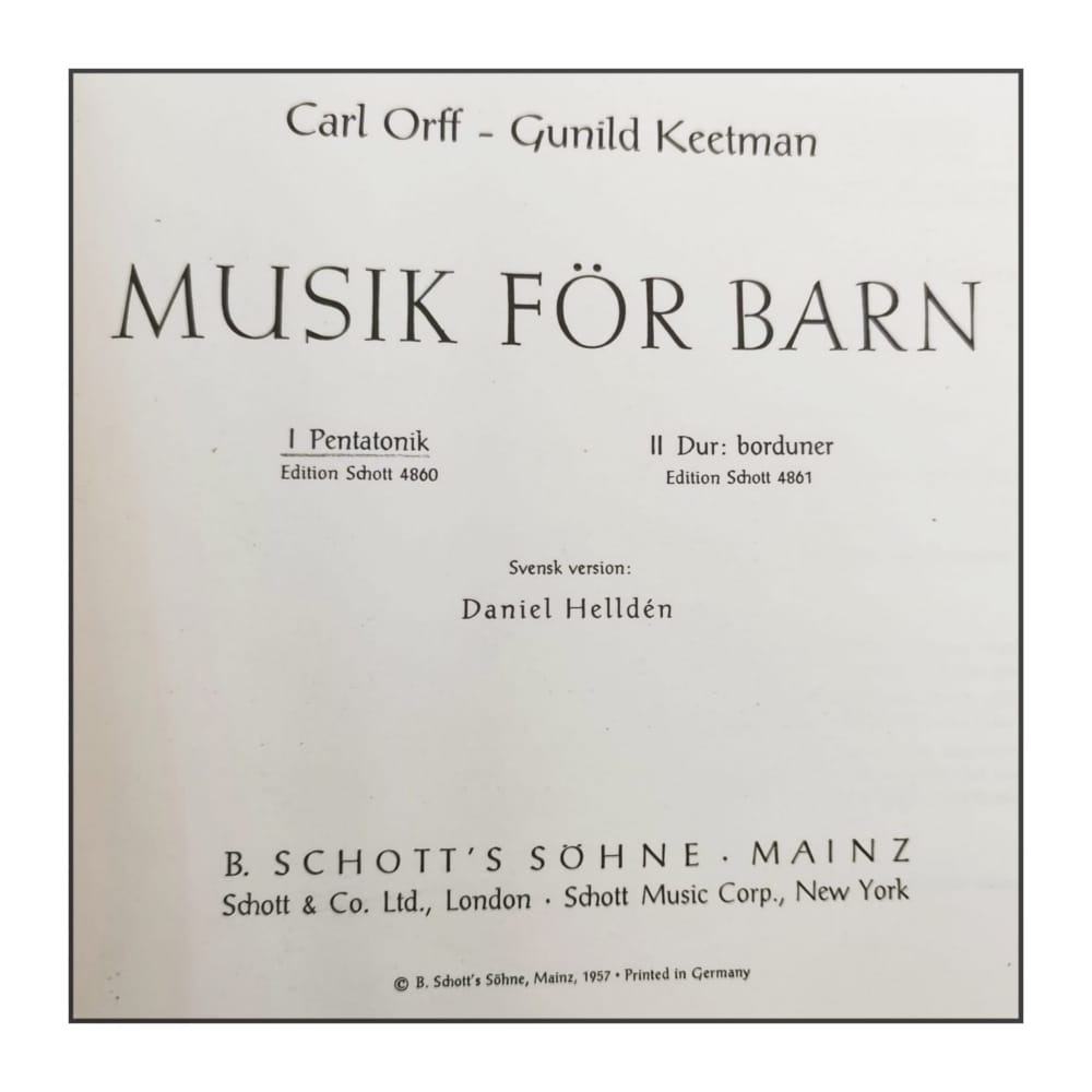 Carl Orff & Gunild Keetman: Musik För Barn