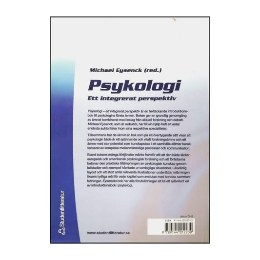 Michael Eysenck: Psykologi