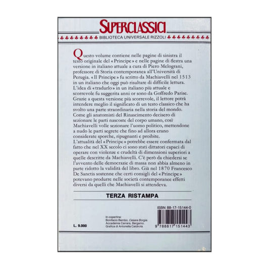 Niccolo Machiavelli: Il Principe