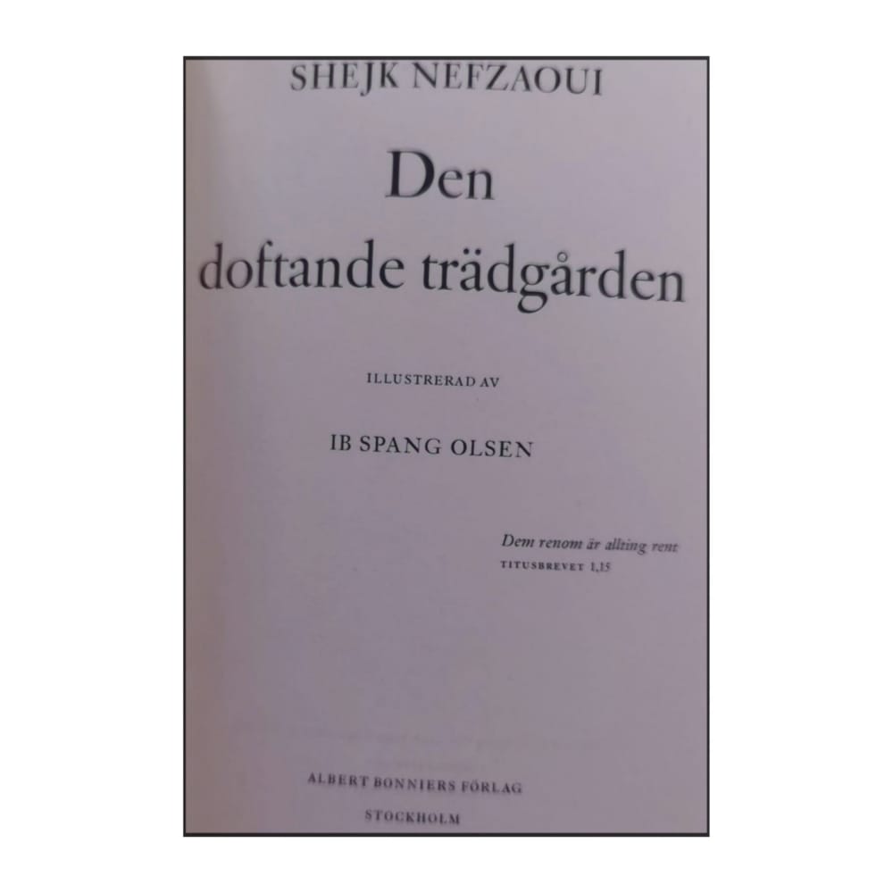 Shejk Nefzaoui: Den Doftande Trädgården