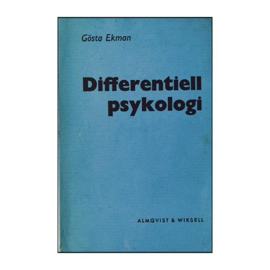 Gösta Ekman: Differentiell Psykologi