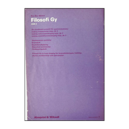 Per-Åke Walton: Filosofi Gy