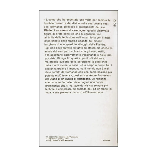 Georges Bernanos: Diario Di Un Curato Di Campagna