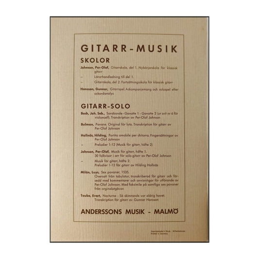 Gunnar Hansson: Gitarrspel
