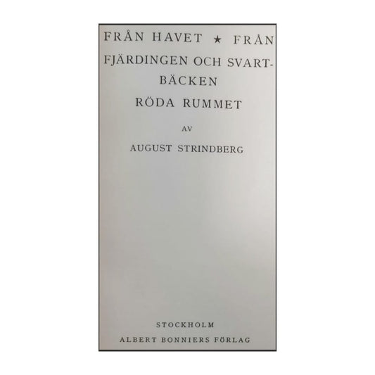 August Strindberg: Skrifter 1