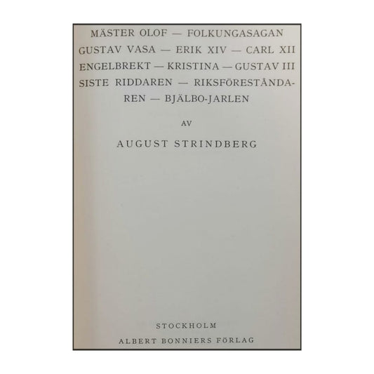 August Strindberg: Skrifter 10