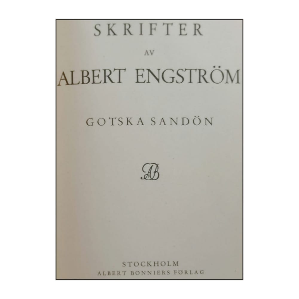 Albert Engström: Gotska Sandön & Anders Zorn