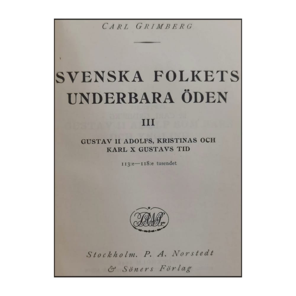 Carl Grimberg: Svenska Folkets Underbara Öden 3