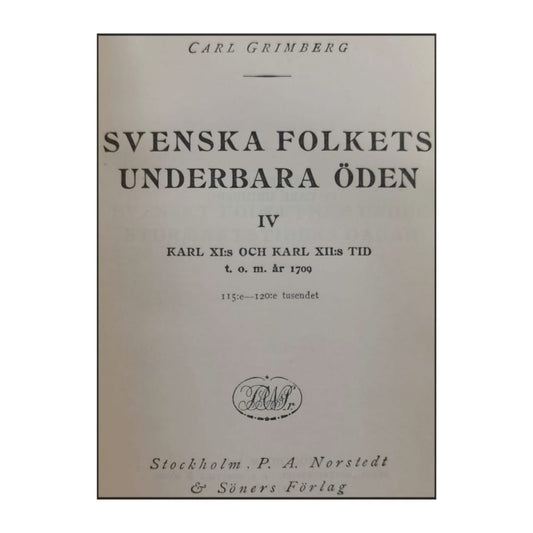 Carl Grimberg: Svenska Folkets Underbara Öden 4