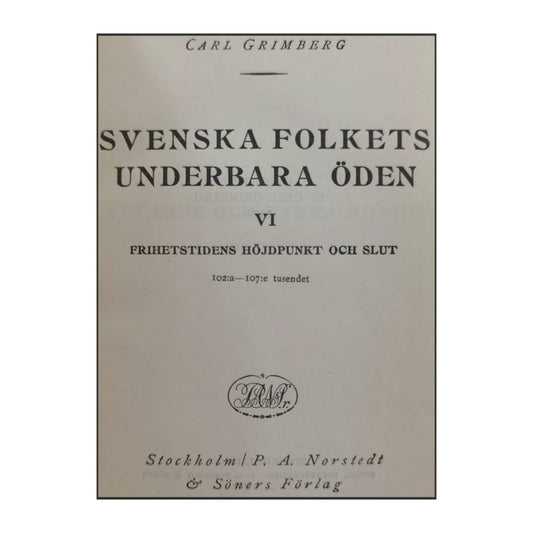Carl Grimberg: Svenska Folkets Underbara Öden 6