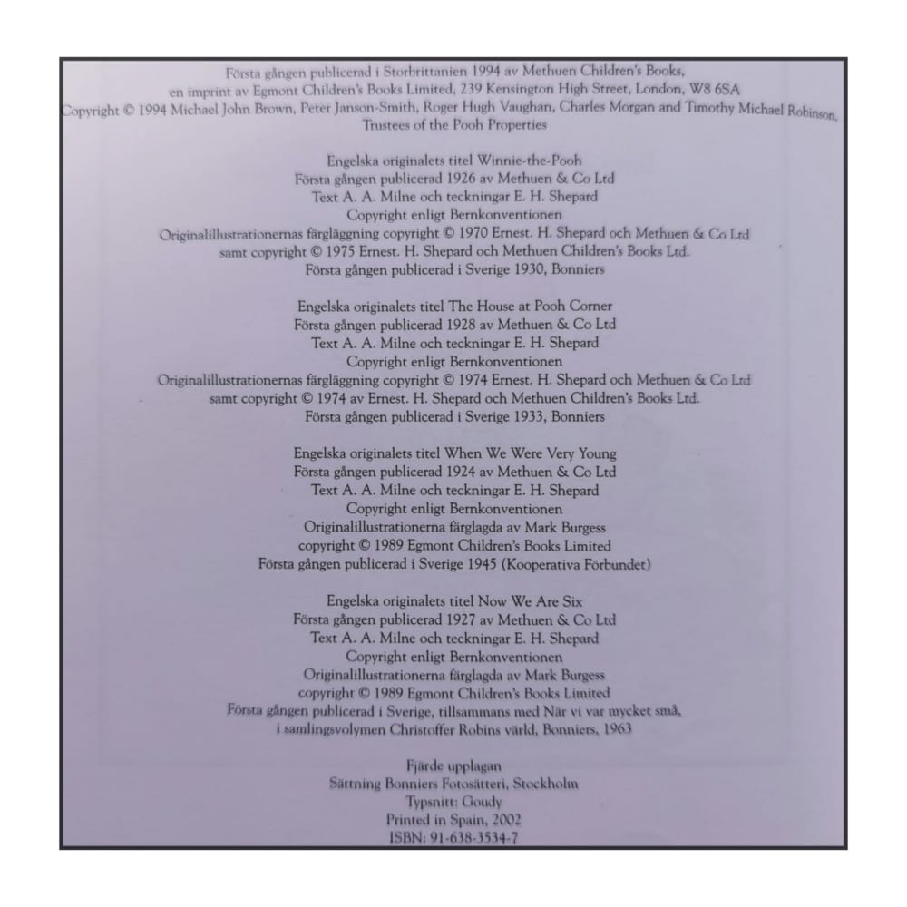 A. A. Milne: Nalle Puh Samlade Berättelser Och Verser