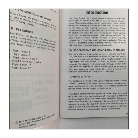 Private Pilot Training Syllabus