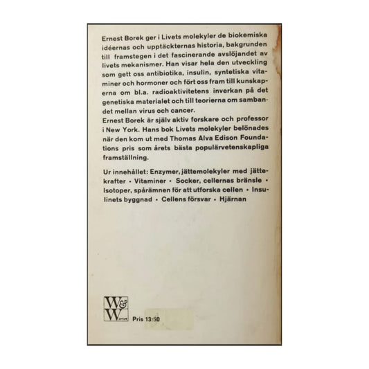 Ernest Borek: Livets Molekyler