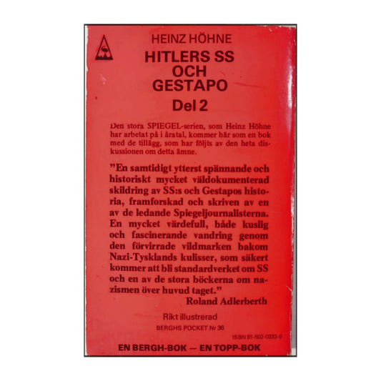 Heinz Höhne: Hitlers Ss Och Gestapo 2