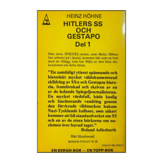 Heinz Höhne: Hitlers Ss Och Gestapo 1