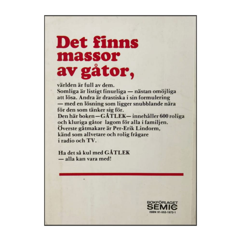 Per-Erik Lindorm: Gåtlek