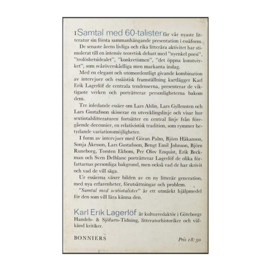 Karl Erik Lagerlo¨F: Samtal Med 60-Talister