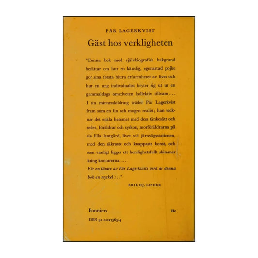 Pär Lagerkvist: Gäst Hos Verkligheten