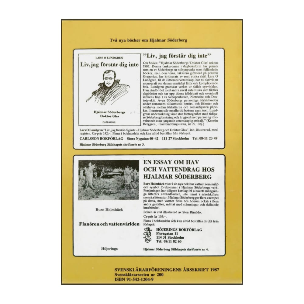 Svenskaläraföreningens Årsskift 1987: Verkligheter Och Visioner