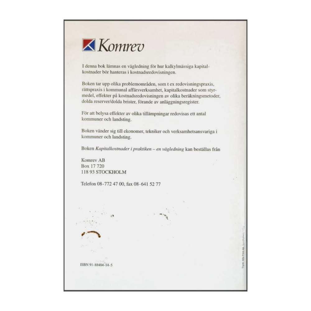 Kapitalkostnader I Praktiken