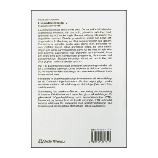 Poul Erner Andersen: Livsmedelsteknologi 2