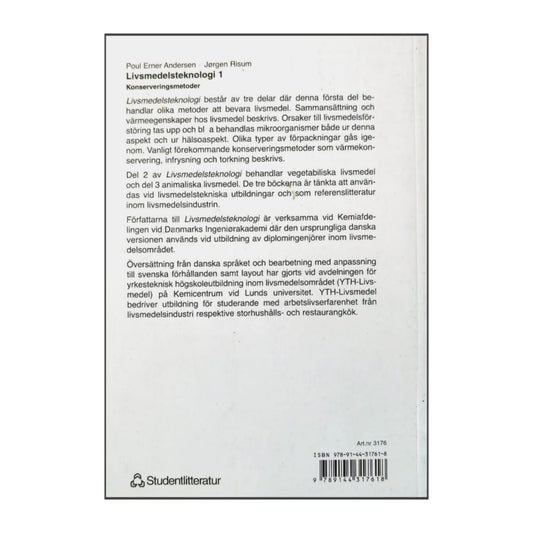 Poul Erner Andersen & Jørgen Risum: Livsmedelsteknologi 1