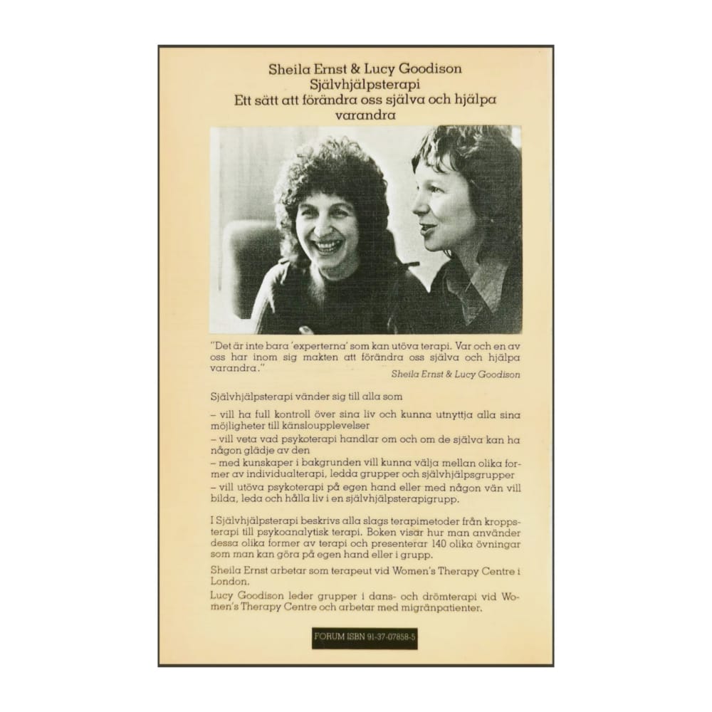 Lucy Goodison & Sheila Ernst: Självhjälpsterapi