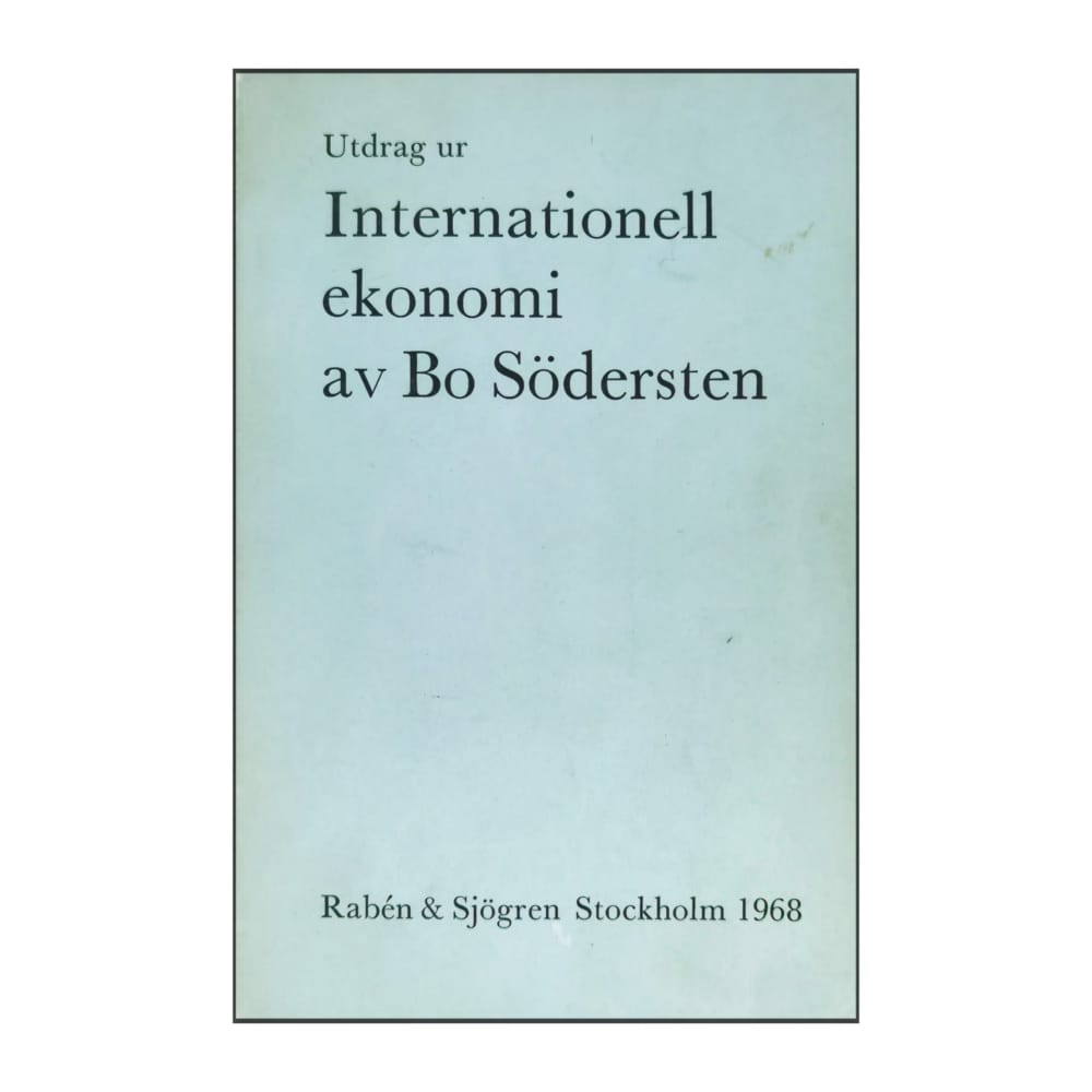 Bo Södersten: Internationell Ekonomi