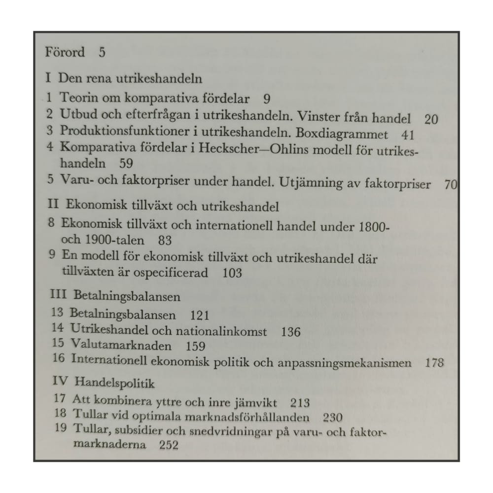 Bo Södersten: Internationell Ekonomi