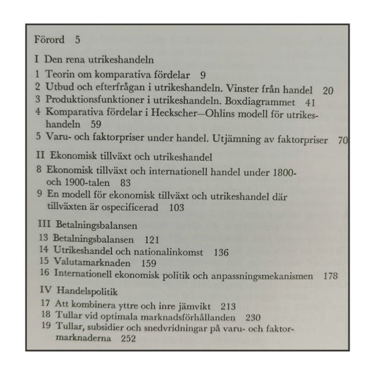 Bo Södersten: Internationell Ekonomi