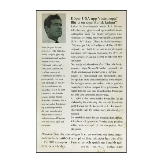 Jean-Jacques Servan-Schreiber: Den Amerikanska Utmaningen
