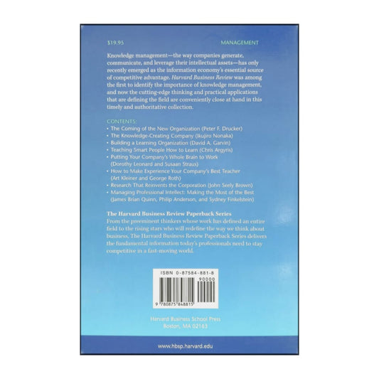 Harvard Business Review On Knowledge Management