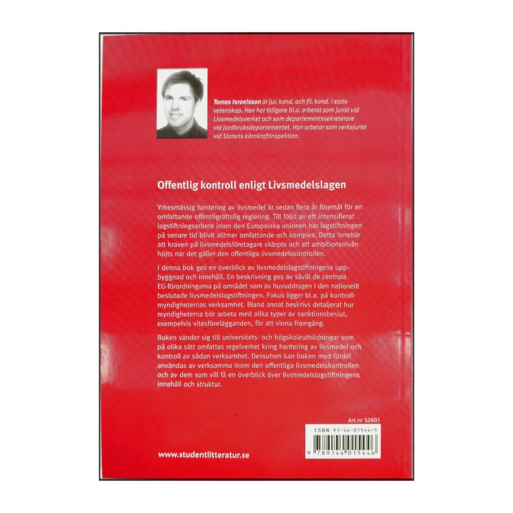Tomas Isenstam: Offentlig Kontroll Enligt Livsmedelslagen