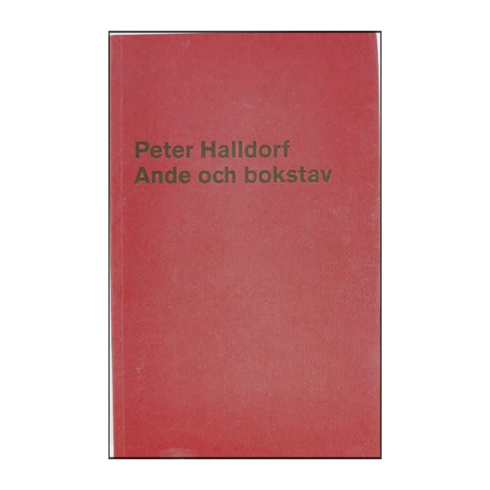 Peter Halldorf: Ande Och Bokstav