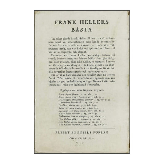 Frank Heller: Herr Collins Affärer I London