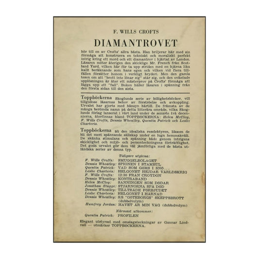 Freeman Wills Crofts: Diamantrovet