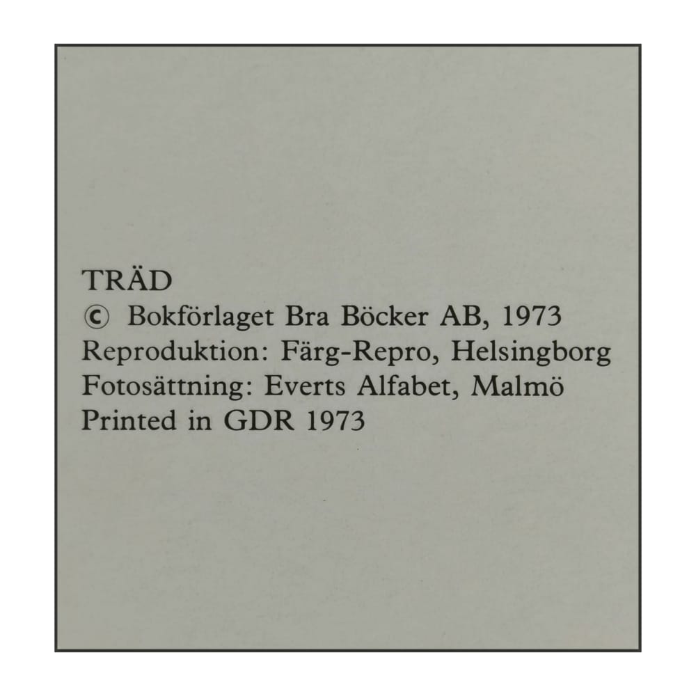 Artur Lundkvist & Rolf Blomberg: Träd
