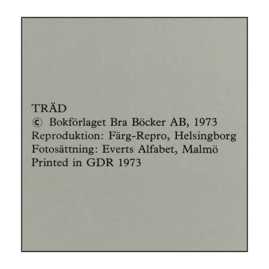 Artur Lundkvist & Rolf Blomberg: Träd