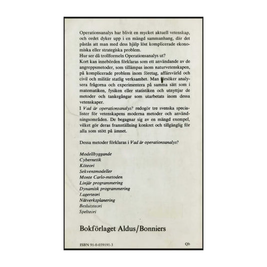 Vad Är Operationsanalys