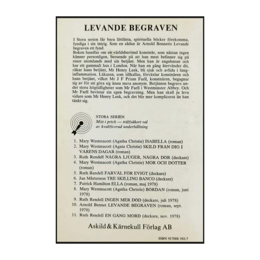 Arnold Bennett: Levande Begraven
